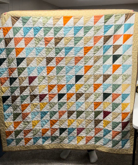 Fall colors - throw sized quilt